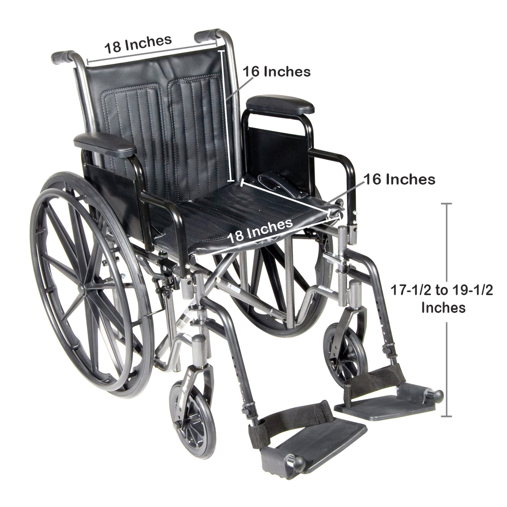 18 McKesson WC With Dimensions Product Image