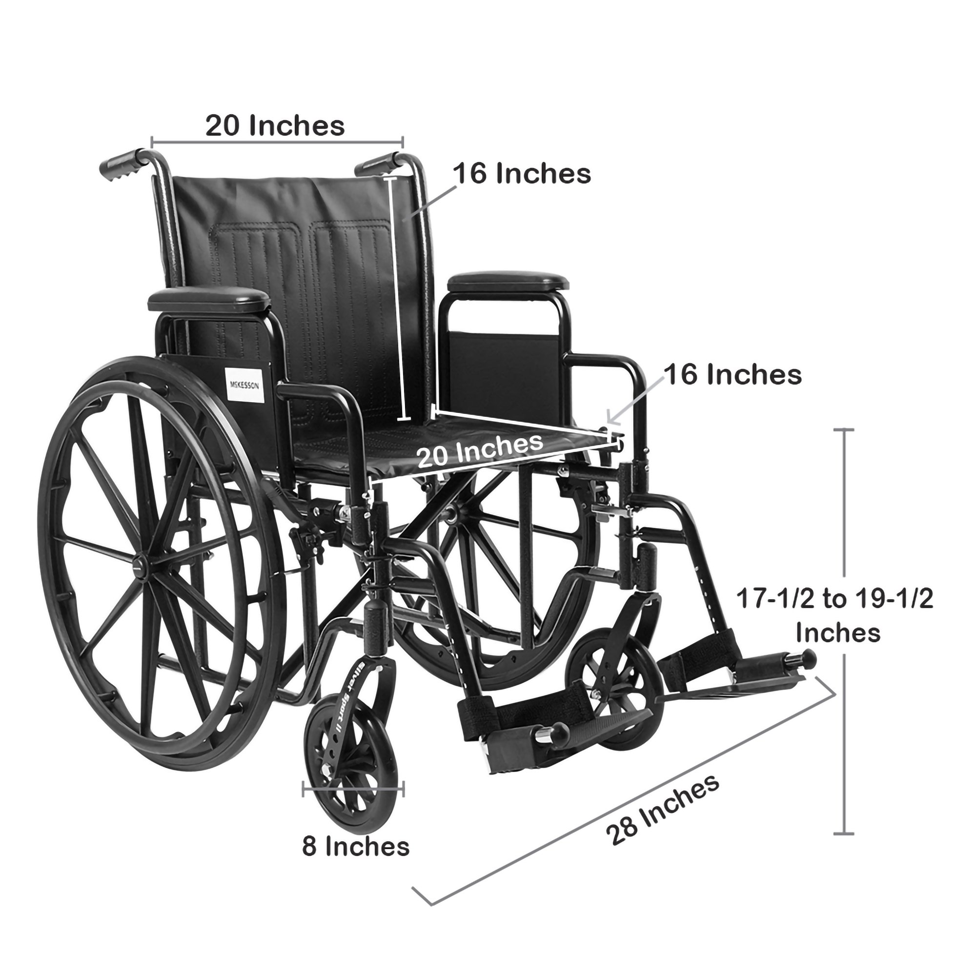 McKesson 20 WC with dimensions Product Image